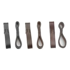 Camelot Camelot Leather Bit Loops - Black