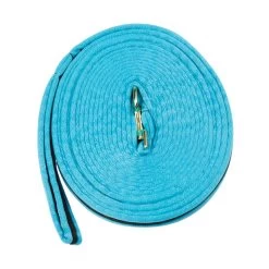 Kincade Brights Two Tone Padded Lunging Line - Aqua/Black