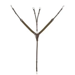 Camelot Elastic Breastplate W/Running Attachment - Brown