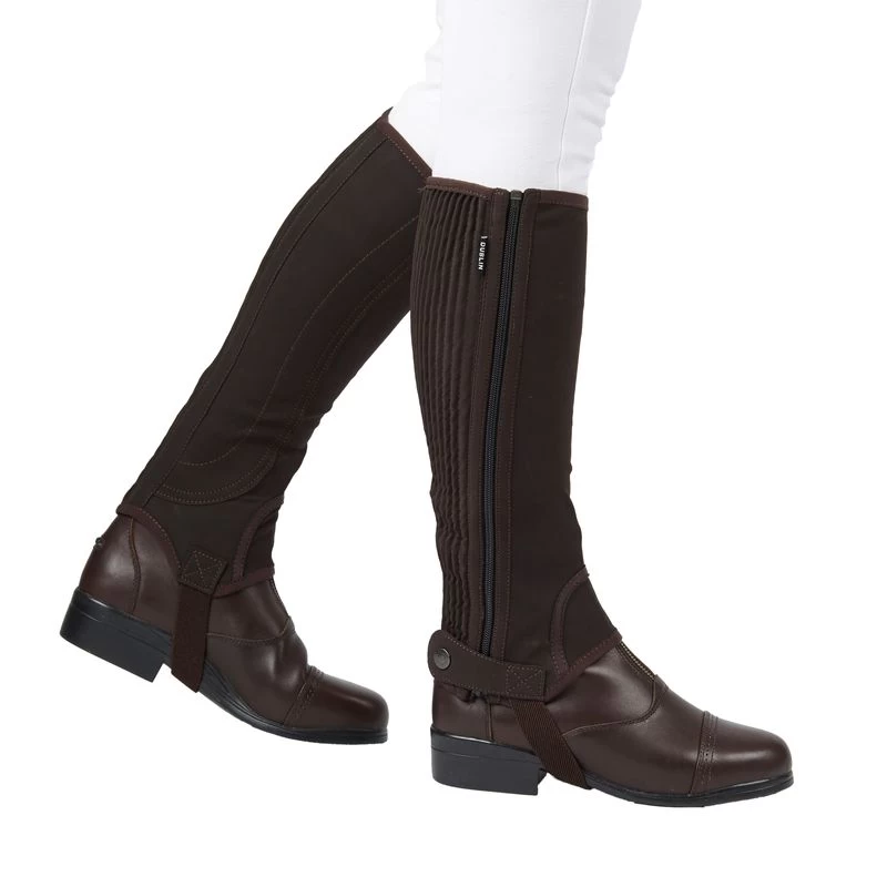 Dublin Kids' Easy-Care Half Chaps II - Brown