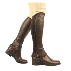 Saxon Equileather Half Chaps - Brown