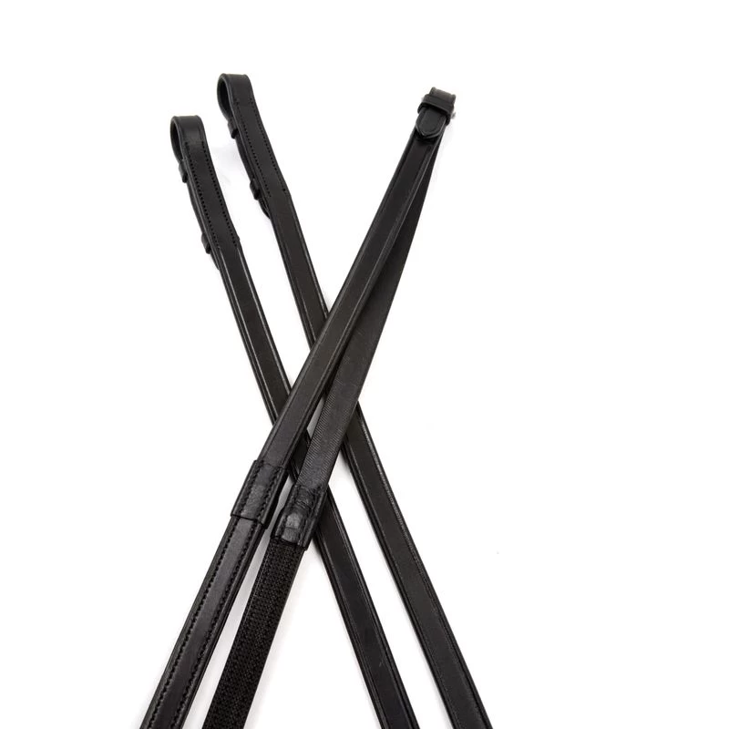 Collegiate One Sided Rubber Reins IV - Black