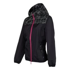 Horze Women's Limited Edition Odette Reflective Printed Rain Jacket - Black