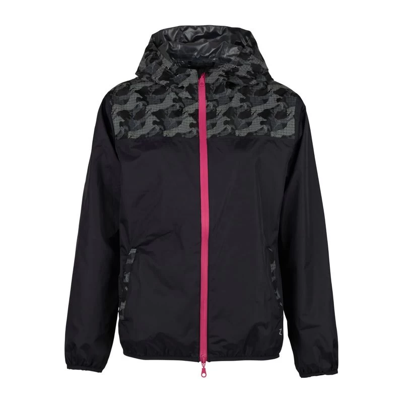 Horze Women's Limited Edition Odette Reflective Printed Rain Jacket - Black - Image 3