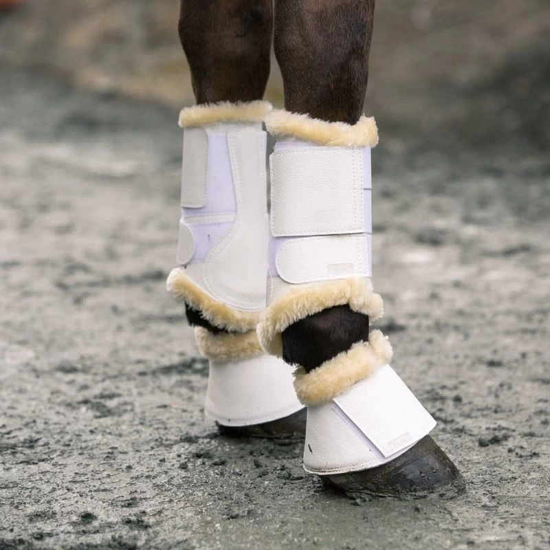 Horze Signature Bell Boots - White - Image 2