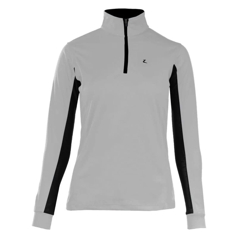 Horze Women's Trista Long Sleeve Technical Sun Shirt - Grey/Black