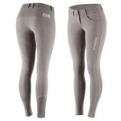B Vertigo Women's Meghan Silicone Full Seat Breeches - Taupe Grey