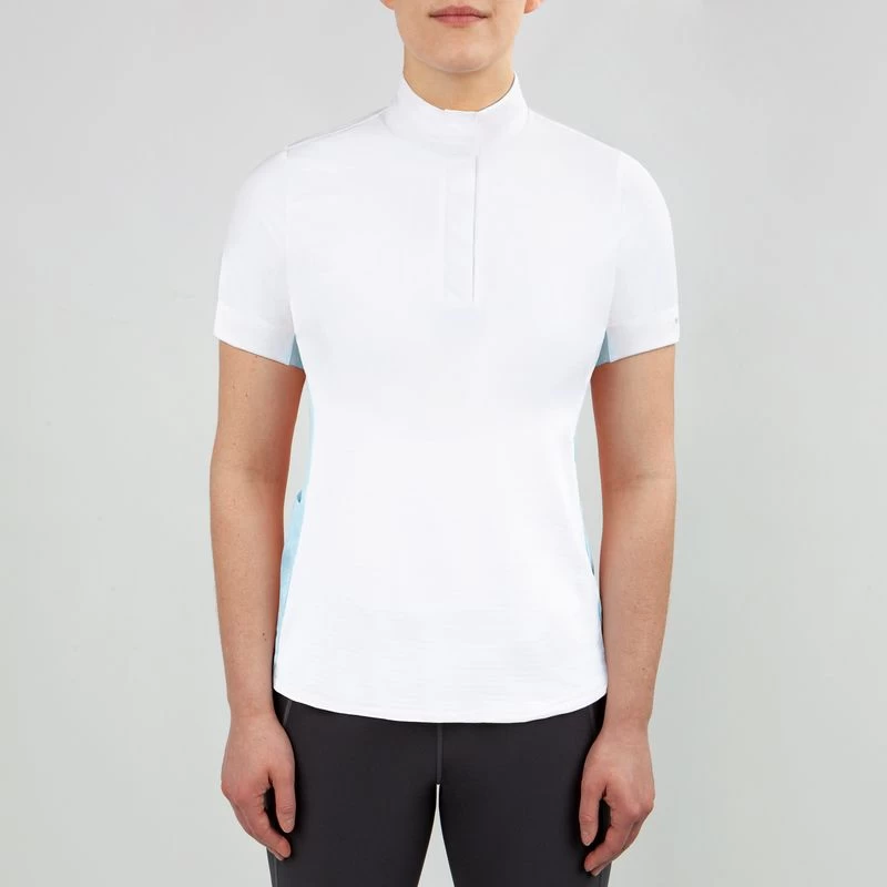 Irideon Women's Ciara Short Sleeve IceFil Show Shirt - White/Energy Blue - Image 3