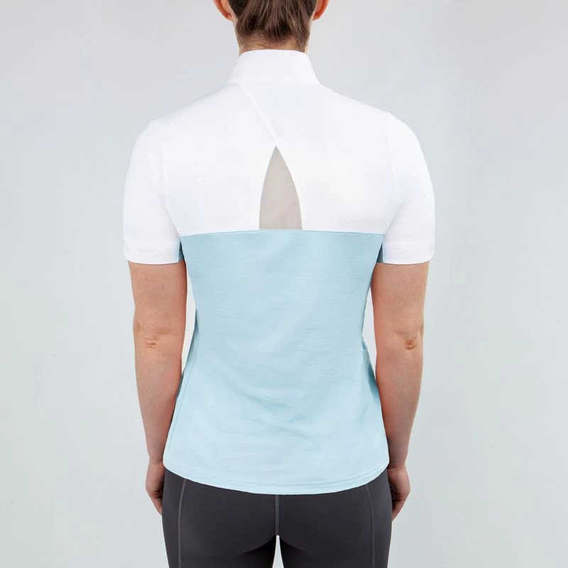 Irideon Women's Ciara Short Sleeve IceFil Show Shirt - White/Energy Blue - Image 2