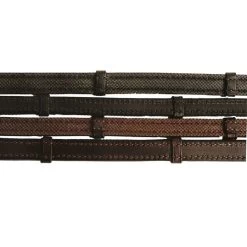 Nunn Finer Rubber Lined Reins W/Hand Stops - Havana