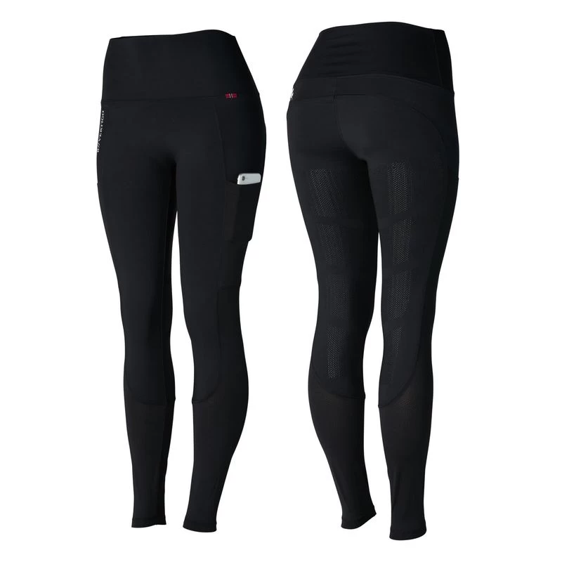 Horze Women's Adelaide Full Seat High Waist Tights - Dark Navy