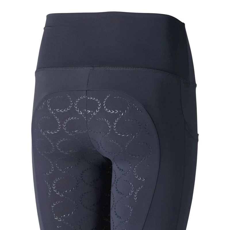 Horze Kids' Gillian Silicone Full Seat Tights - Dark Navy - Image 2