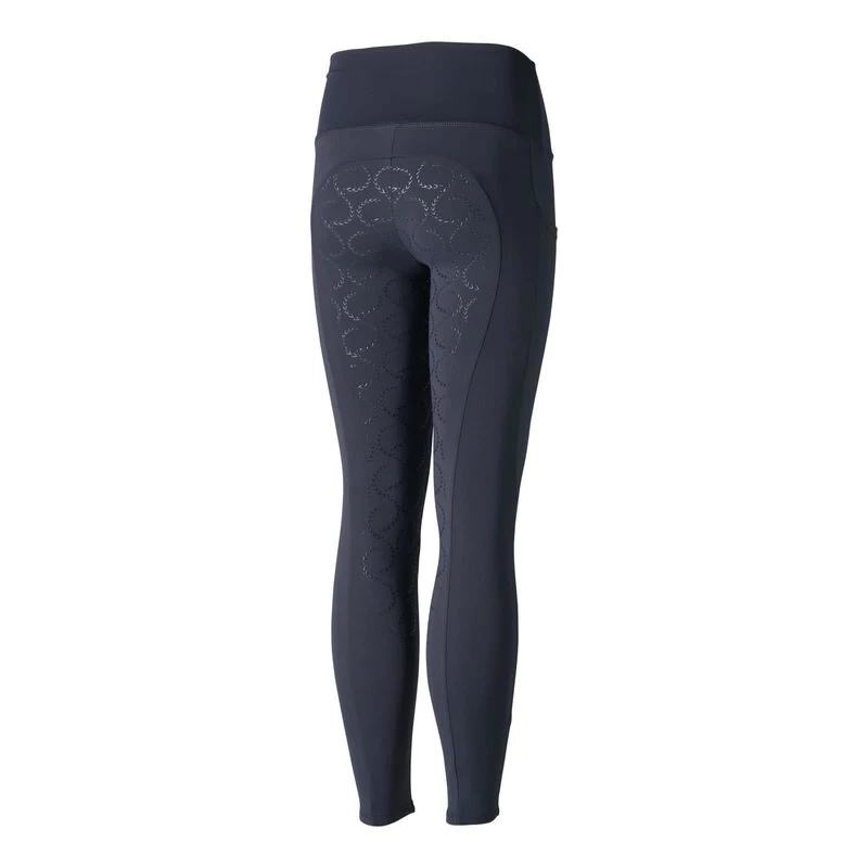 Horze Kids' Gillian Silicone Full Seat Tights - Dark Navy - Image 3