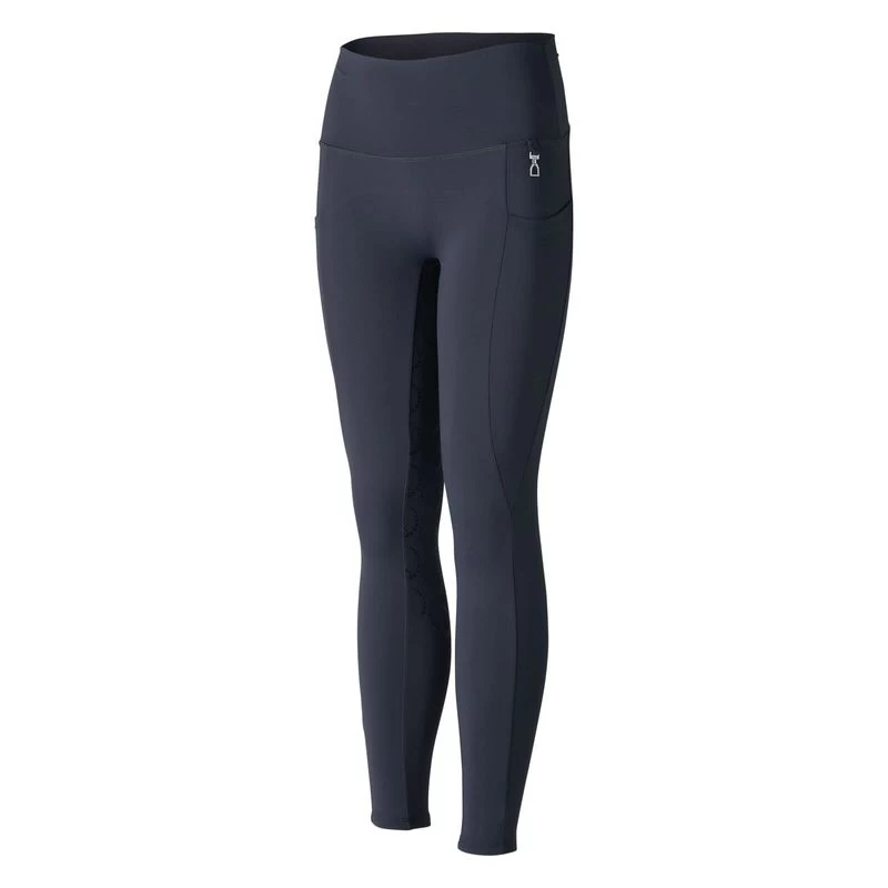 Horze Kids' Gillian Silicone Full Seat Tights - Dark Navy - Image 4