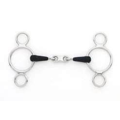 Centaur French Link 2-Ring Gag - Stainless Steel