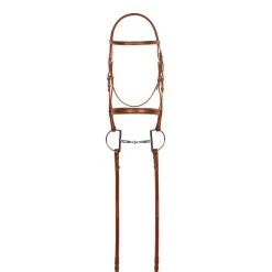 Aramas Fancy Mild Square Raised Bridle W/Fancy Lace Reins - Chestnut