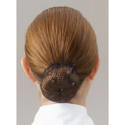 Showquest Bun Net - Swarovski Black Crystals