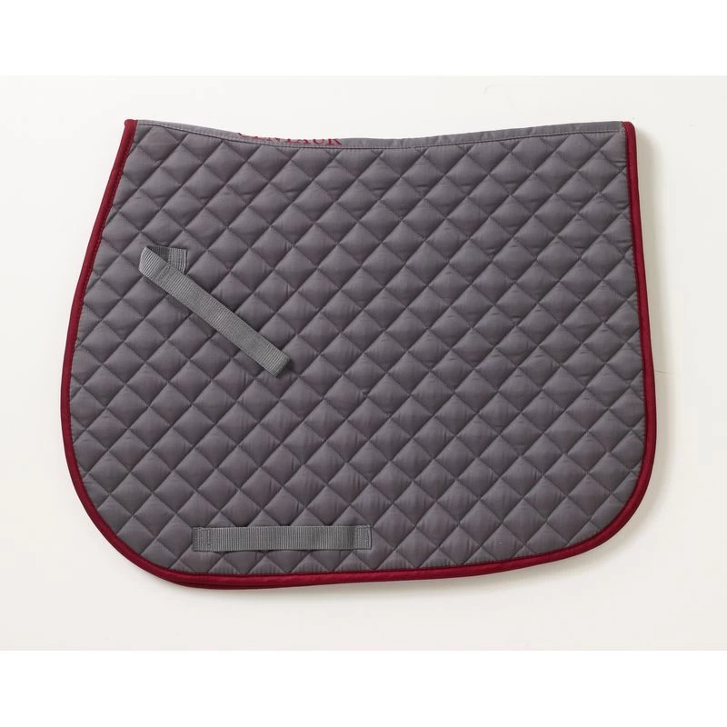 Centaur Imperial Quilted Close Contact Saddle Pad - Grey/Burgundy - Image 2