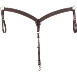 Western Rawhide Country Legend Basket Tooling Breastcollar - Dark Brown