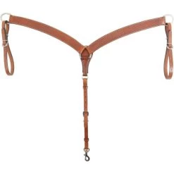 Western Rawhide Country Legend Basket Tooling Breastcollar - Chestnut