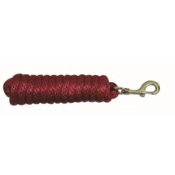 Western Rawhide 10' Poly Lead W/Solid BrassBolt Snap - Red