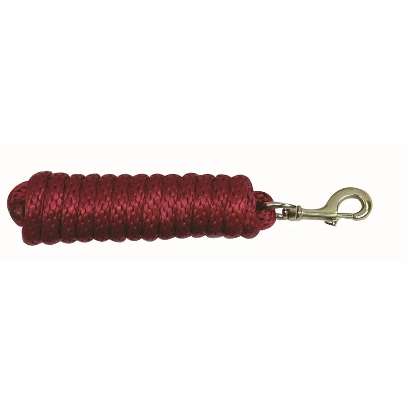 Western Rawhide 10' Poly Lead W/Solid BrassBolt Snap - Red