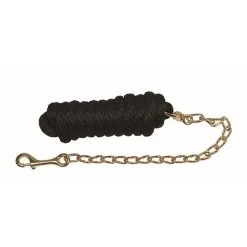 Western Rawhide Signature Classic Lead Rope W/Chain - Black