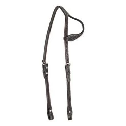 Western Rawhide Tool Strap One Ear Headstall - Dark Brown
