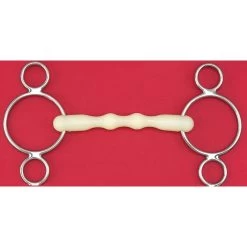 Happy Mouth Bits Mullen Shaped 2-Ring Gag - Stainless Steel