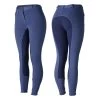 Horze Women's Active Full Seat Breeches - Coastal Fjord Blue/Patriot Blue