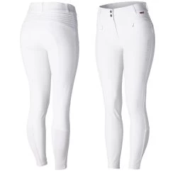 B Vertigo Women's Drea Silicone Full Seat Breeches - White
