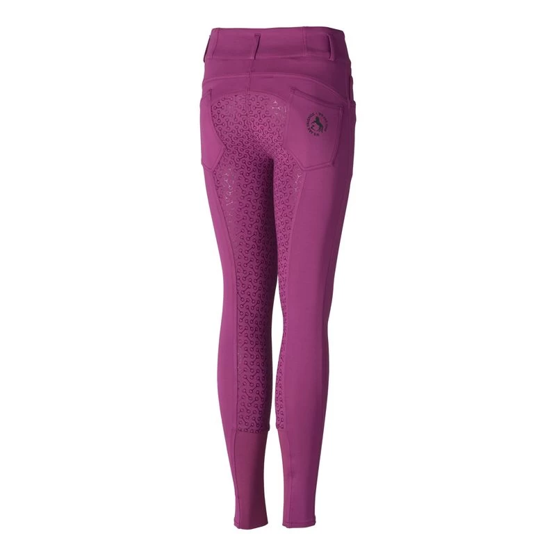 Horze Kids' Tara High Waist Full Seat Breeches - Arty Purple - Image 3