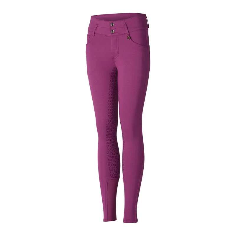 Horze Kids' Tara High Waist Full Seat Breeches - Arty Purple - Image 4