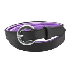 Perri's Padded Leather Belt - Black/Purple