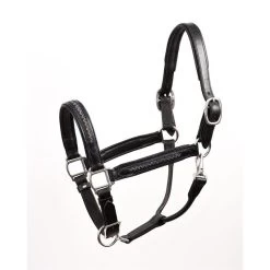 Perri's Chevron Bling Padded Leather Halter - Black