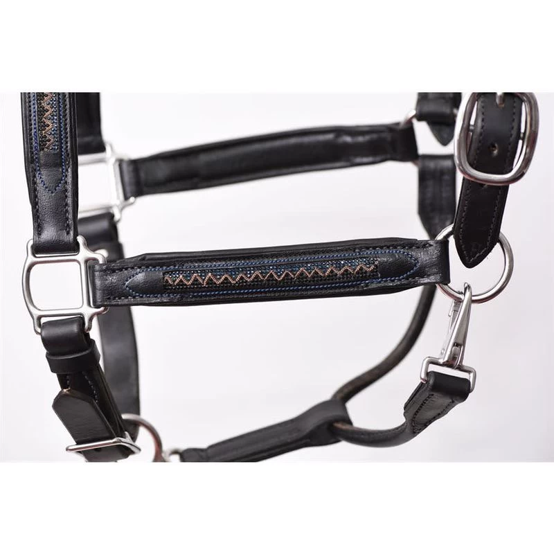 Perri's Chevron Bling Padded Leather Halter - Black - Image 3