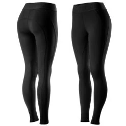 Horze Women's Madison Silicone Grip Knee Patch Tights - Black