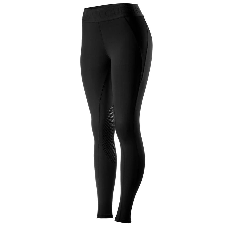 Horze Women's Madison Silicone Grip Knee Patch Tights - Black - Image 4