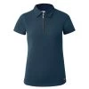 Horze Women's Lia Organic Cotton Polo - Obscure Night Dark Blue