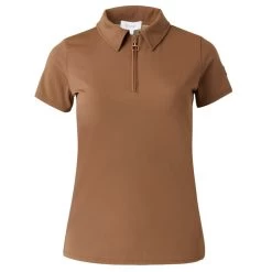 Horze Women's Sagira Breathable Quick Dry Training Shirt - Bison Dark Brown