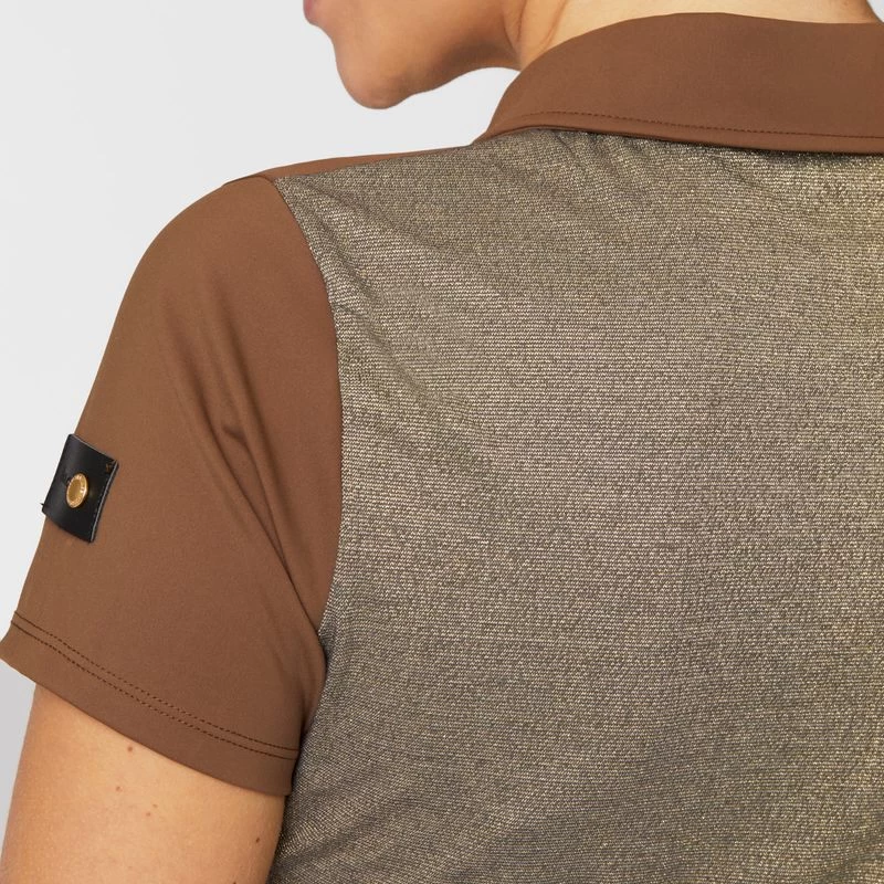 Horze Women's Sagira Breathable Quick Dry Training Shirt - Bison Dark Brown - Image 2