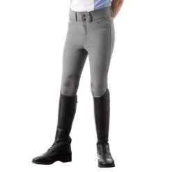 Equinavia Kids' Tuva Knee Patch Breeches - Steel Grey