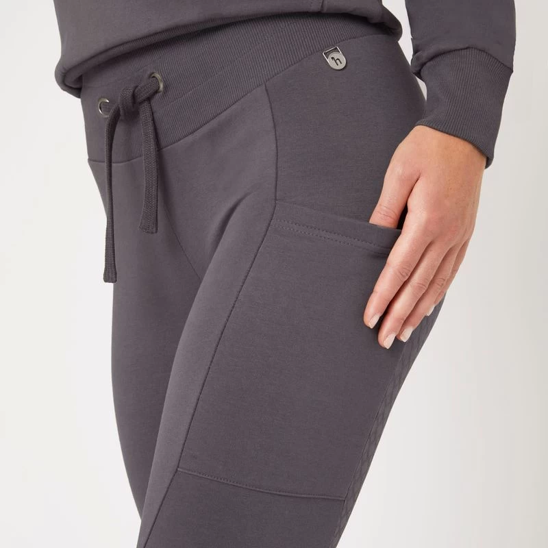Horze Women's Jade Cotton Stretch Full Seat Riding Tights - Blackened Pearl - Image 3