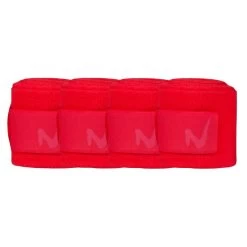 Horze Embrace Fleece Bandages 4 Pack - Chili Pepper Red