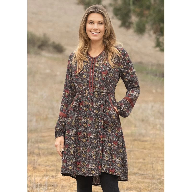 EQL Women's Ecovero Boheme Tunic Dress - Cinnabar Enchanted Garden - Image 6