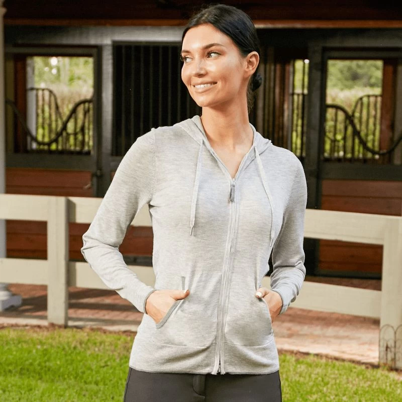 RJ Classics Women's Taylor Full Zip Hoodie - Light Grey Heather - Image 3