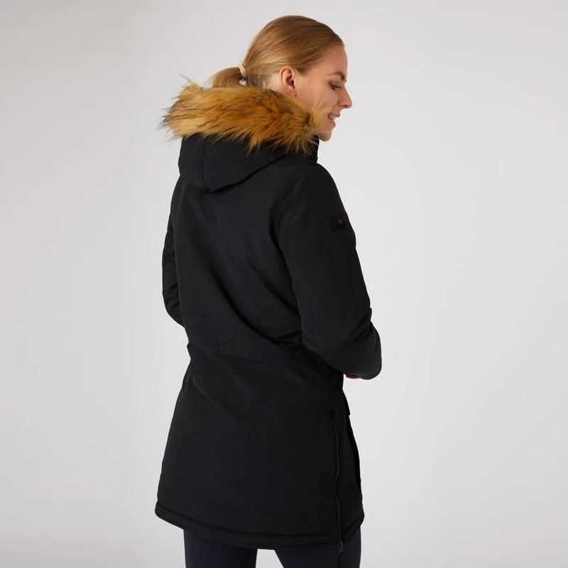 Horze Women's Brooke Long Parka Jacket - Black - Image 2
