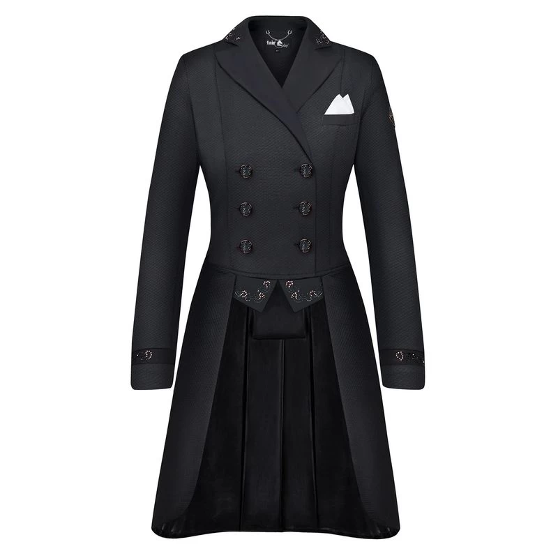 Fair Play Women's Dorothee Rose Gold Comfimesh Shadbelly Coat - Black