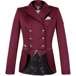 Fair Play Women's Beatrice Short Tail Coat - Burgundy