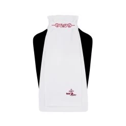 Fair Play Andrea Ready Tied Stock Tie - White/Burgundy